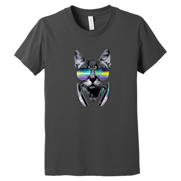 DJ Cat - Youth Premium Cotton T-Shirt Thumbnail
