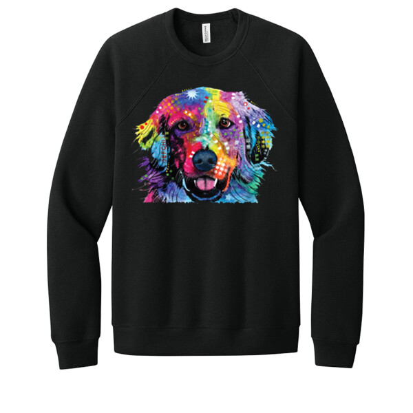 Neon Golden Retriever - Unisex Premium Fleece Crew Sweatshirt Thumbnail