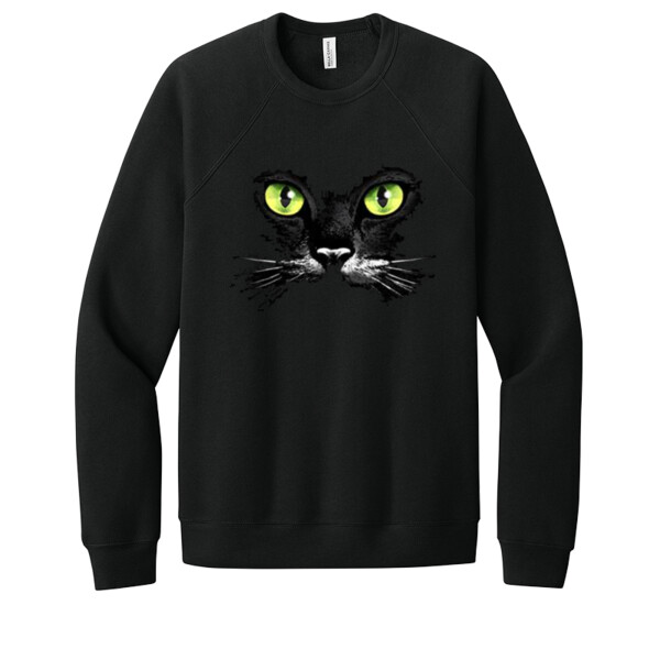 Cat Face - Unisex Premium Fleece Crew Sweatshirt Thumbnail