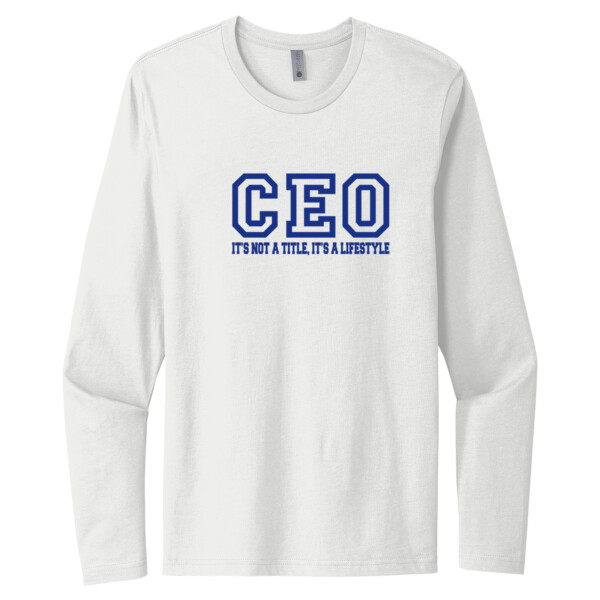 CEO Navy - Unisex Premium Cotton Long Sleeve T-Shirt Thumbnail