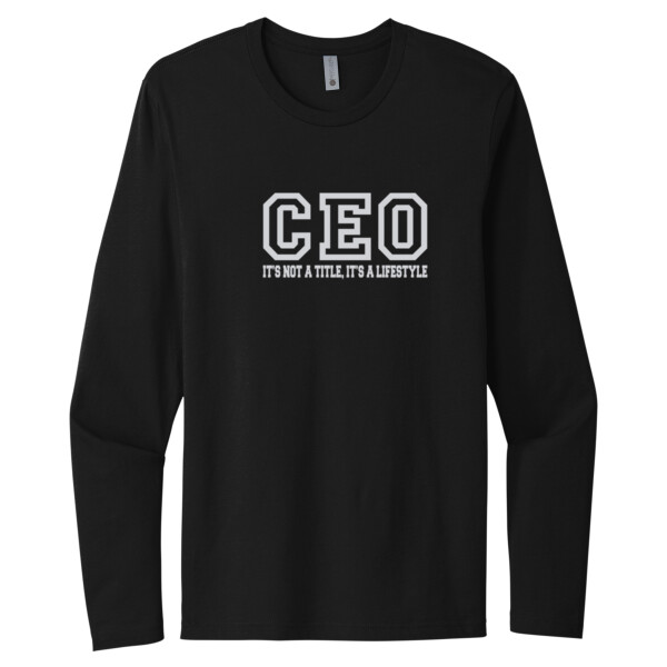 CEO Silver - Unisex Premium Cotton Long Sleeve T-Shirt Thumbnail