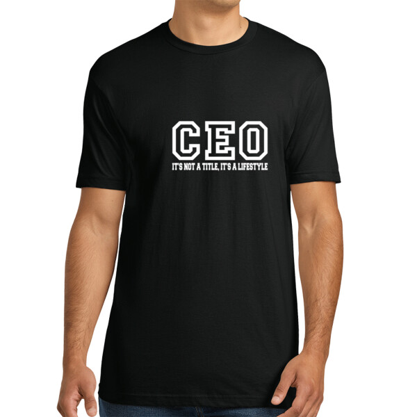CEO White - Unisex Premium Cotton T-Shirt Thumbnail