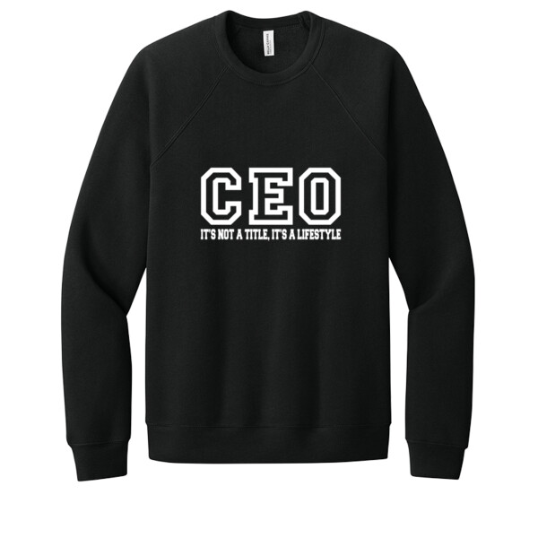 CEO White - Unisex Premium Fleece Crew Sweatshirt Thumbnail