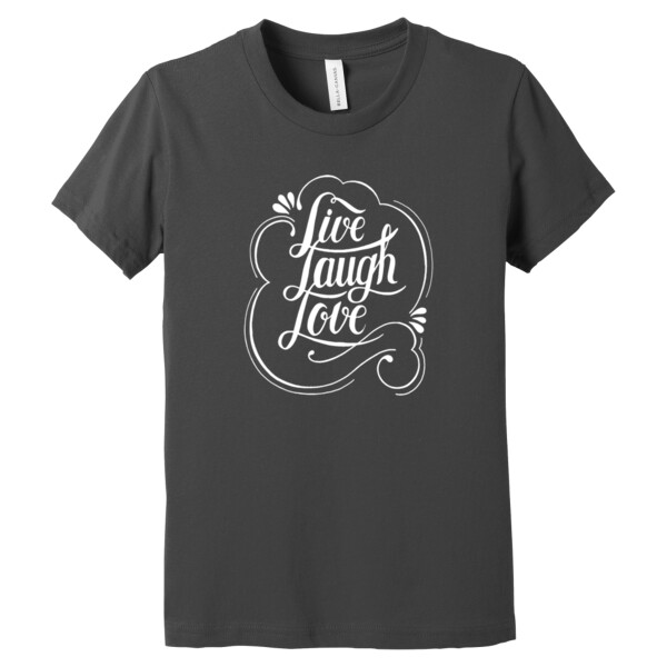 Live Love Laugh White - Youth Premium Cotton T-Shirt Thumbnail