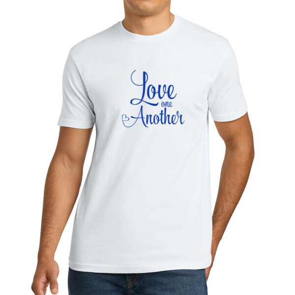 Love One Another Royal - Unisex Premium Cotton T-Shirt Thumbnail