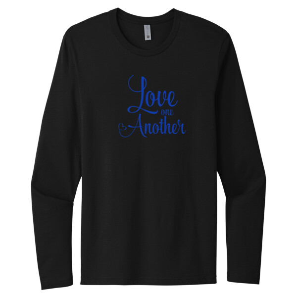 Love One Another Royal - Unisex Premium Cotton Long Sleeve T-Shirt Thumbnail