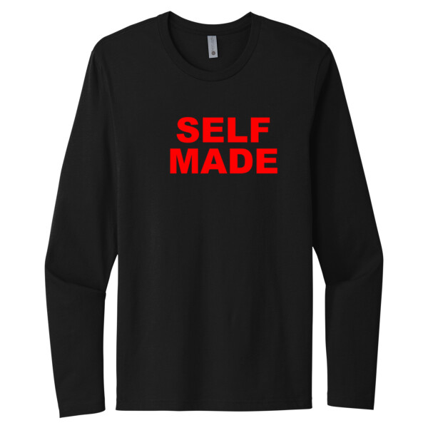 Self Made Red - Unisex Premium Cotton Long Sleeve T-Shirt Thumbnail