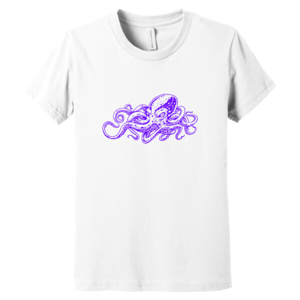 Octopus 1 Purple - Youth Premium Cotton T-Shirt Thumbnail