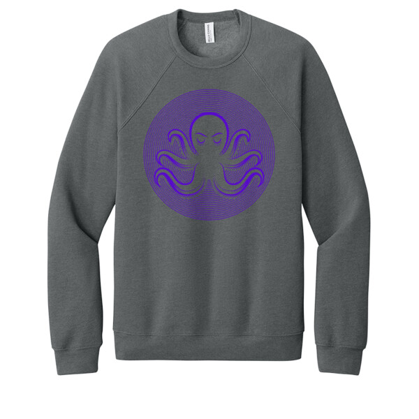 Octopus 2 Purple - Unisex Premium Fleece Crew Sweatshirt Thumbnail