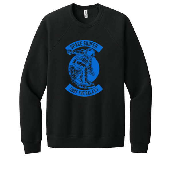 Space Surfer Royal - Unisex Premium Fleece Crew Sweatshirt Thumbnail