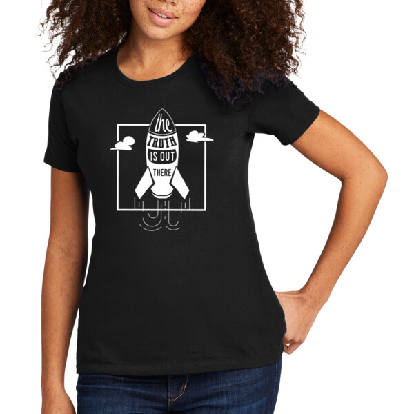 The Truth is Out There White - Women's Premium Cotton T-Shirt Thumbnail