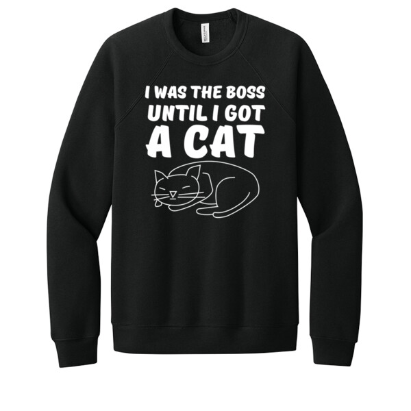 I Was The Boss White - Unisex Premium Fleece Crew Sweatshirt Thumbnail