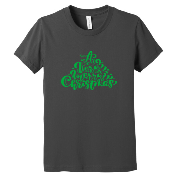 A Very Merry Christmas Green - Youth Premium Cotton T-Shirt Thumbnail