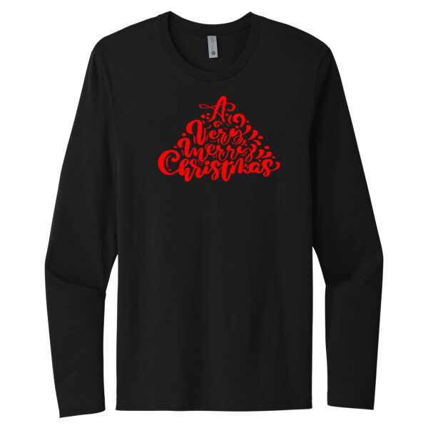 A Very Merry Christmas Red - Unisex Premium Cotton Long Sleeve T-Shirt Thumbnail