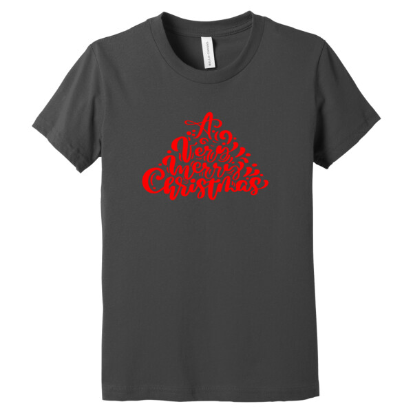 A Very Merry Christmas Red - Youth Premium Cotton T-Shirt Thumbnail