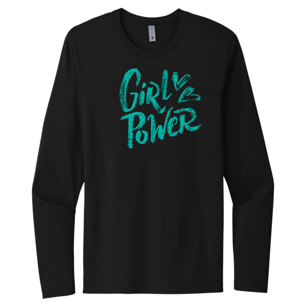 Girl Power Aqua - Unisex Premium Cotton Long Sleeve T-Shirt Thumbnail