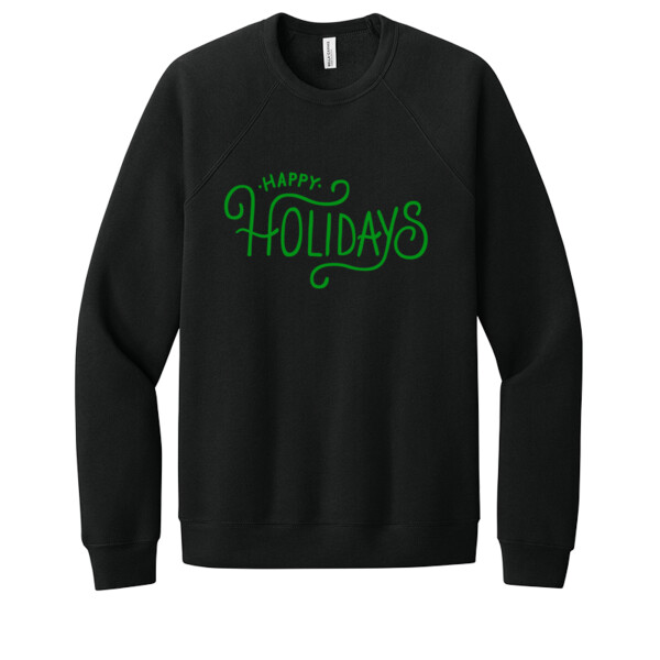 Happy Holidays Green - Unisex Premium Fleece Crew Sweatshirt Thumbnail