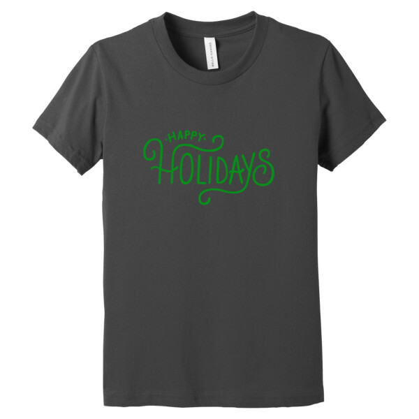 Happy Holidays Green - Youth Premium Cotton T-Shirt Thumbnail