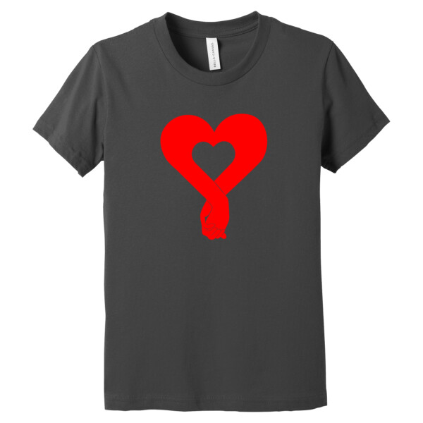 Heart Hands Red - Youth Premium Cotton T-Shirt Thumbnail