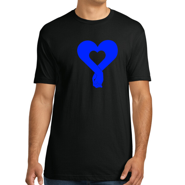 Heart Hands Royal - Unisex Premium Cotton T-Shirt Thumbnail