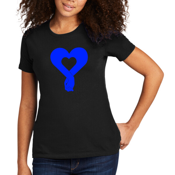 Heart Hands Royal - Women's Premium Cotton T-Shirt Thumbnail