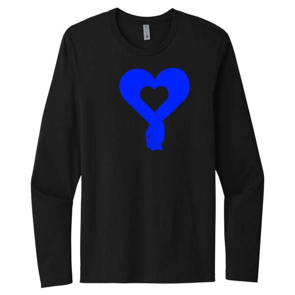 Heart Hands Royal - Unisex Premium Cotton Long Sleeve T-Shirt Thumbnail