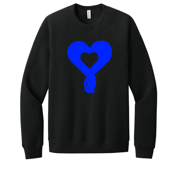 Heart Hands Royal - Unisex Premium Fleece Crew Sweatshirt Thumbnail