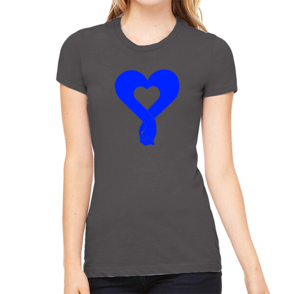 Heart Hands Royal - Women's Premium Cotton Slim Fit T-SHirt Thumbnail