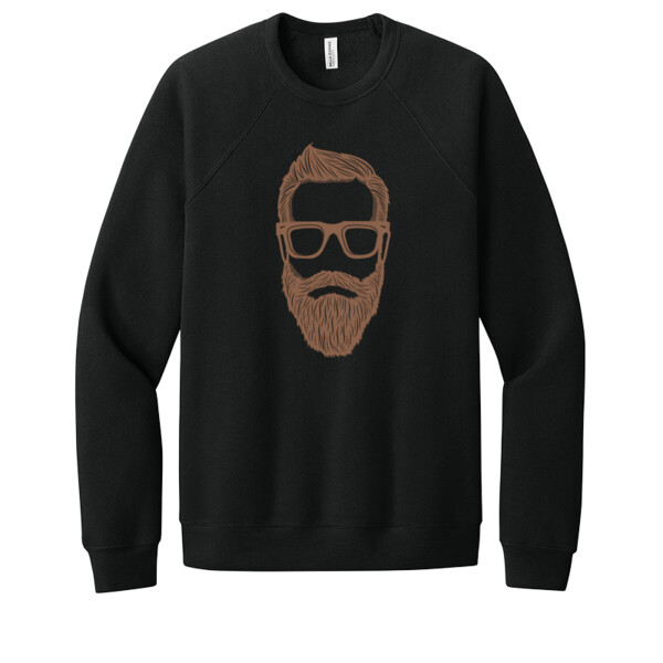 Hipster Beard 1 Brown - Unisex Premium Fleece Crew Sweatshirt Thumbnail