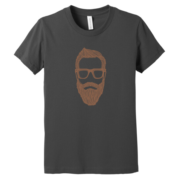 Hipster Beard 1 Brown - Youth Premium Cotton T-Shirt Thumbnail