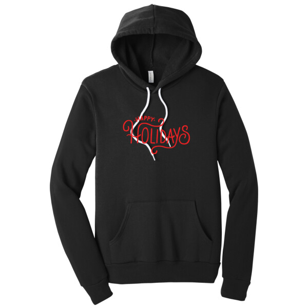 Happy Holidays Red - Unisex Premium Fleece Pullover Hoodie Thumbnail