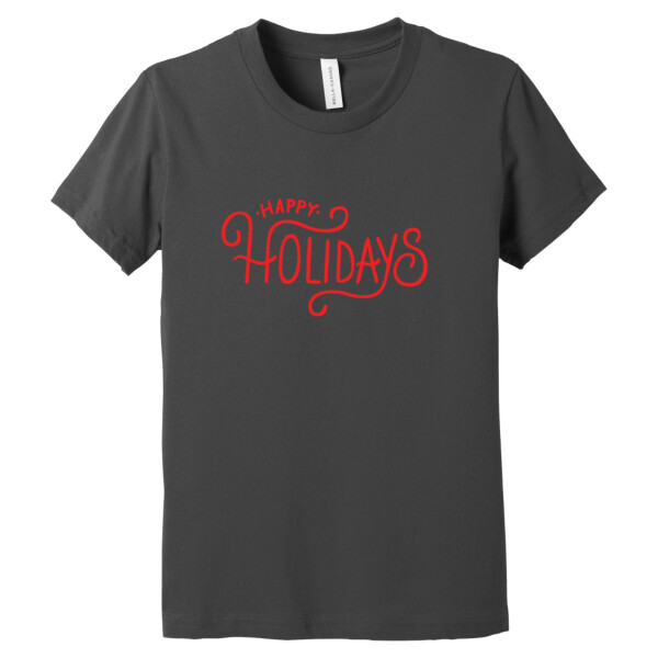 Happy Holidays Red - Youth Premium Cotton T-Shirt Thumbnail