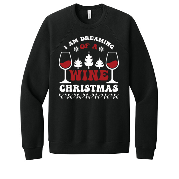 Wine Christmas - Unisex Premium Fleece Crew Sweatshirt Thumbnail
