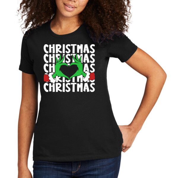 I Love Christmas - Women's Premium Cotton T-Shirt Thumbnail
