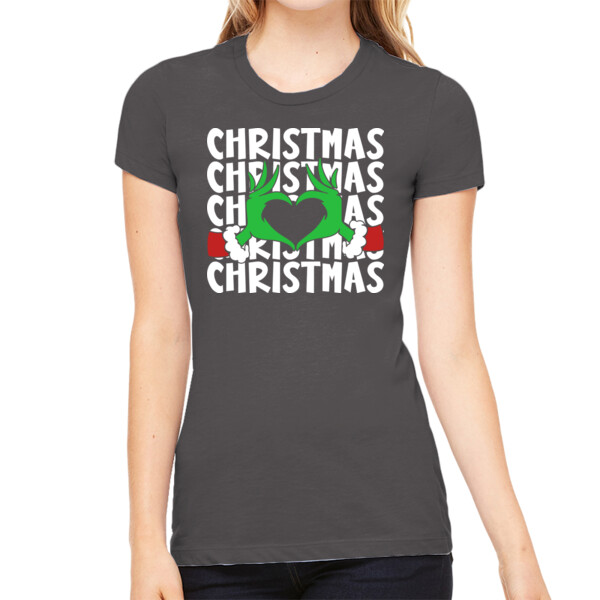 I Love Christmas - Women's Premium Cotton Slim Fit T-SHirt Thumbnail