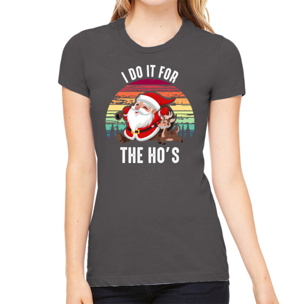 Do It For the Hos - Women's Premium Cotton Slim Fit T-SHirt Thumbnail