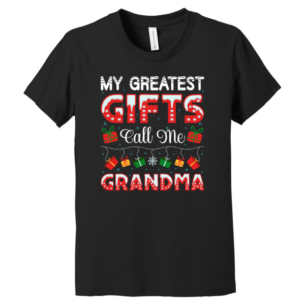 Christmas Grandma - Youth Premium Cotton T-Shirt Thumbnail