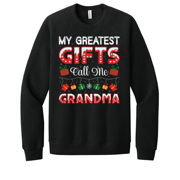 Christmas Grandma - Unisex Premium Fleece Crew Sweatshirt Thumbnail