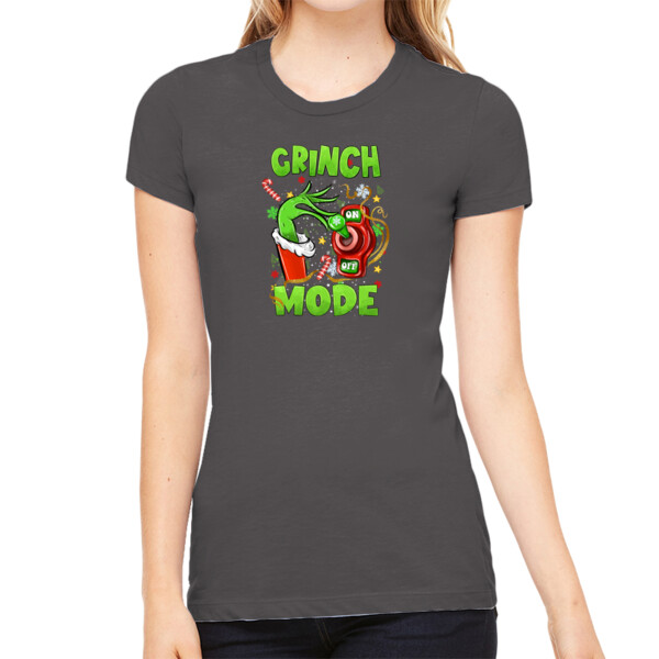 Grinch Mode - Women's Premium Cotton Slim Fit T-SHirt Thumbnail