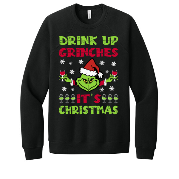 Drink up Grinches - Unisex Premium Fleece Crew Sweatshirt Thumbnail