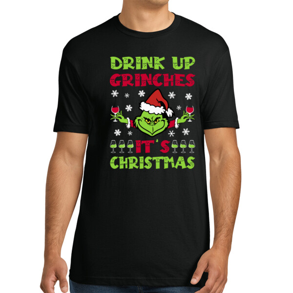 Drink up Grinches - Unisex Premium Cotton T-Shirt Thumbnail