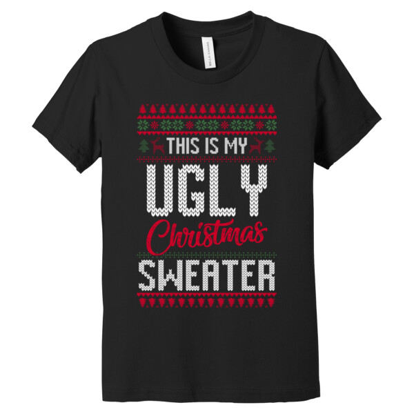 Ugly Christmas Sweater - Youth Premium Cotton T-Shirt Thumbnail