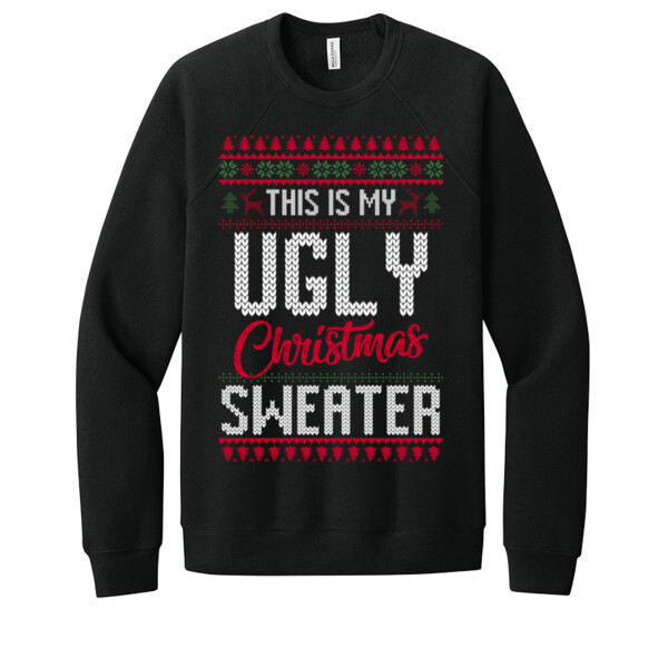 Ugly Christmas Sweater - Unisex Premium Fleece Crew Sweatshirt Thumbnail