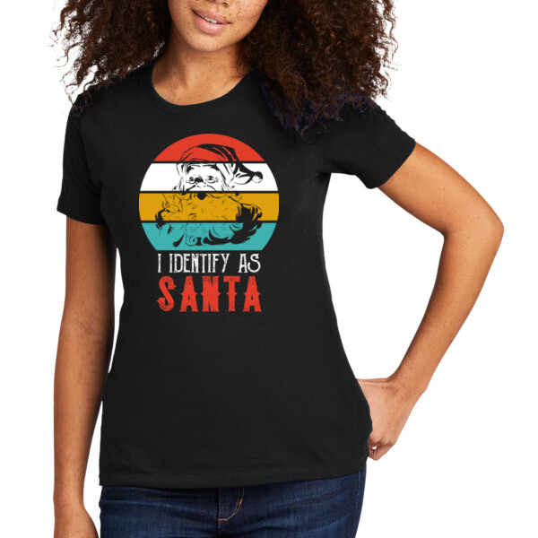 Identify As Santa - Women's Premium Cotton T-Shirt Thumbnail