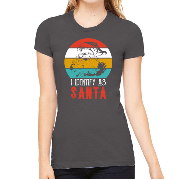 Identify As Santa - Women's Premium Cotton Slim Fit T-SHirt Thumbnail