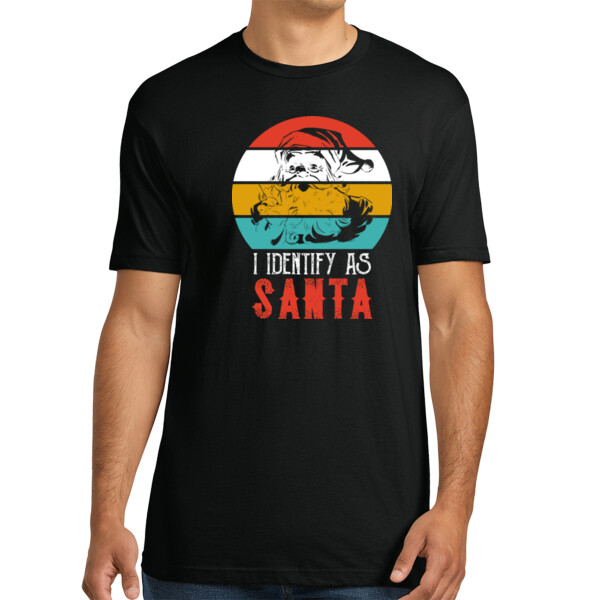 Identify As Santa - Unisex Premium Cotton T-Shirt Thumbnail