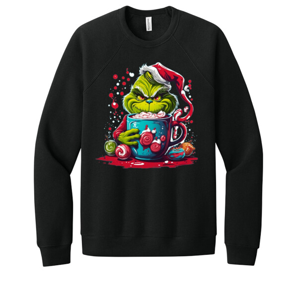 Grinch Christmas - Unisex Premium Fleece Crew Sweatshirt Thumbnail