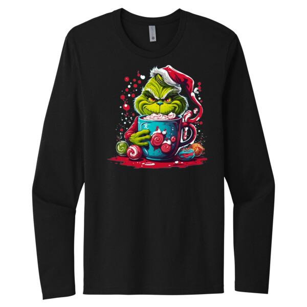 Grinch Christmas - Unisex Premium Cotton Long Sleeve T-Shirt Thumbnail