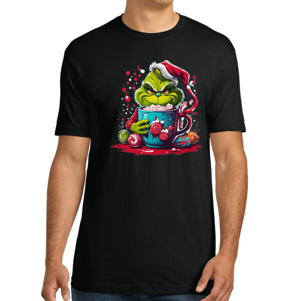 Grinch Christmas - Unisex Premium Cotton T-Shirt Thumbnail