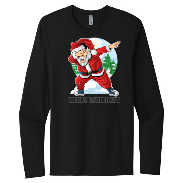 Dabbing Santa  - Unisex Premium Cotton Long Sleeve T-Shirt Thumbnail
